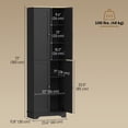 thumbnail image 3 of HOMCOM 72" Tall Pantry Cabinet, Kitchen Pantry Cabinet with 4 Doors, Black, 3 of 10