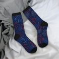 thumbnail image 5 of Hirioo Firework Pattern Adult Middle Tube Socks Breathable Sock Non-Pilling,Contrasting Color Design, 5 of 6
