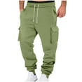 thumbnail image 4 of FDGIU Men's Relaxed Fit Cargo Joggers - Drawstring Stretch Waist Pants for Workout, Hiking, 4 of 7