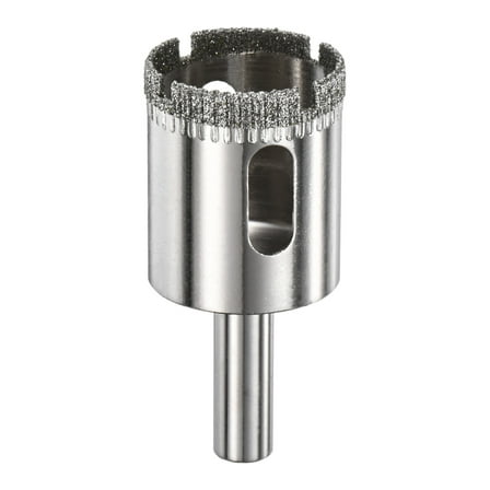 1-Pack Diamond Hole Saw Drill Bit, 1.02 Inch / 26mm Glass Drill Bit for Ceramic/Marble [Silver Tone]