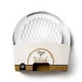 thumbnail image 1 of Fouet Décoratif Blanc et Argenté Assiettes Jetables Pack Combo, 32 Pcs, 1 of 3