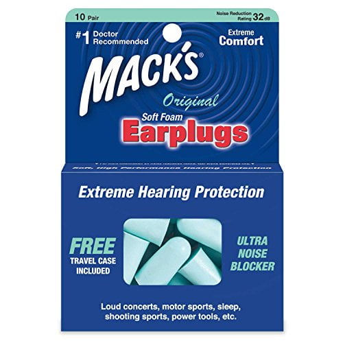 Mack's Original Foam Earplugs - 10 pair