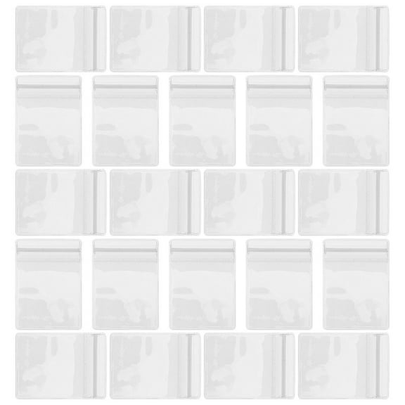 DINHEAROM Jewelry Pouch PVC Translucent White Bracelets 100Pcs 4x6Cm