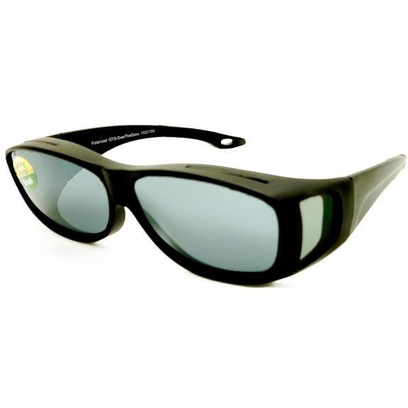 OTG Over-The-Glasses Small Polarized Gray Lens Ventilated Black frame sideview