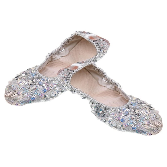 Bailarinas plegables, zapatos de encaje, zapatos de ballet, zapatos de baile, zapatillas, zapatos, talla SG Colcomx Zapatos de la danza del vientre
