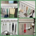 thumbnail image 3 of strola Toys Adjustable Slide Rail Hook, Wall Mount Kitchen Bathroom Organizer, No Drill Adhesive Mount Rail for Pots Pans Utensils Towels, Heavy Duty, 3 of 9