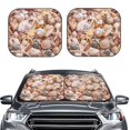 thumbnail image 2 of Balery Colorful Seashells Parasol para parabrisas de coche de 2 piezas | Parasol plegable para parabrisas delantero de coche para la mayoría de sedanes-Small, 2 of 6