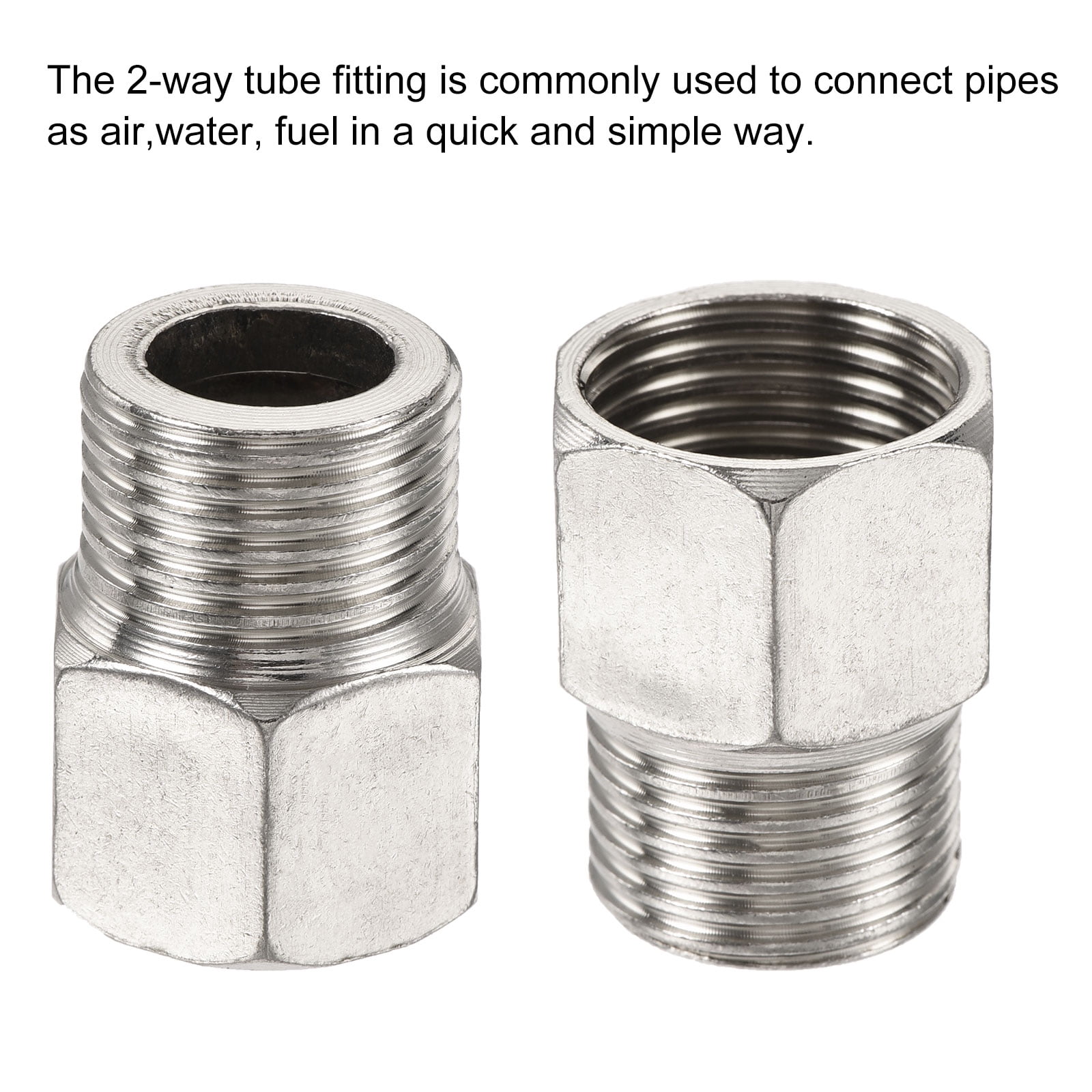 Uxcell G3/4 Female to G1/2 Male Thread Stainless Steel Hex