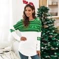 thumbnail image 7 of Christmas Color Printing Women's Casual Comfort Long Sleeve T-shirt Sweater, 7 of 7