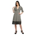 thumbnail image 3 of Moomaya Cotton Ladies Printed Midi Evening Casual Dress With Lace Summer Wear, 3 of 6