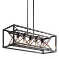 thumbnail image 1 of Patiojoy Rectangle Metal Vintage Chandelier 5-light Pendant Island Ceiling Light, 1 of 5