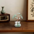 thumbnail image 3 of Natural Crystal Money Tree Figurine, Handmade Copper Wire Gemstone Tree with Crystal Chips Filled Glass Pot Base, Healing Bonsai for Home Office Desk Decor, Spiritual Luck Wealth Meditation Gift, 3 of 4