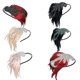 thumbnail image 4 of Diadema de plumas vintage, tocado estilo charlestón, banda para el pelo con forma de bola, 4 of 6