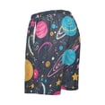 thumbnail image 5 of Men’s Sleep Shorts Relaxed Fit Lounge Pants with Pockets Mens Pajama Loungewear Home Wear Comfort Stars and Planets Pattern XX-Large, 5 of 7
