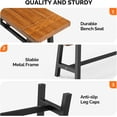 thumbnail image 5 of VINGLI Outdoor Bench with Metal Legs Rustic, Wood Dining Bench Indoor Outdoor Porch Bench for Yard Garden Dining, 5 of 7