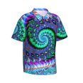 thumbnail image 2 of Beautiful Abstract Fractal Men'S 3d Print Casual Button Down Shirts, Novelty Hawaiian Short Sleeves S, 2 of 8
