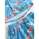 thumbnail image 4 of Traje de verano para bebé niño, conjunto casual de camisa de manga corta con botones y pantalón corto con estampado tropical, 4 of 4
