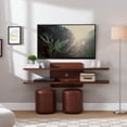 thumbnail image 2 of Furniture of America Eustache 2-Tier Floating TV Stand, 60", Walnut, 2 of 7