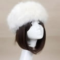 thumbnail image 2 of Faux Fur Headband with Elastic Winter Ear Warmer Headbands Thick Head Wrap Earmuff Furry Headbands for Women, Women's Hat, 2 of 4