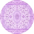 thumbnail image 1 of Ahgly Company Indoor Round Persian Purple Traditional Area Rugs, 3' Round, 1 of 4