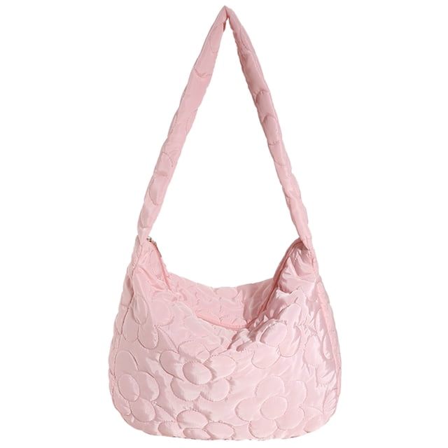 Bolso de mano acolchado con flores para mujer bolso informal bolso tipo cartera bolso para citas diarias