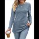 thumbnail image 1 of Blusas Elegantes e Informales de Larga para Mujer, Ropa Informal de Negocios, Suéteres Cálidos de Otoño. Azul XL, 1 of 9