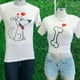 thumbnail image 3 of Playera Duo Parejas 2 Piezas Estampado de Perrito y Hueso Color Blanco Talla Chica Marca Emil SaEs, 3 of 4