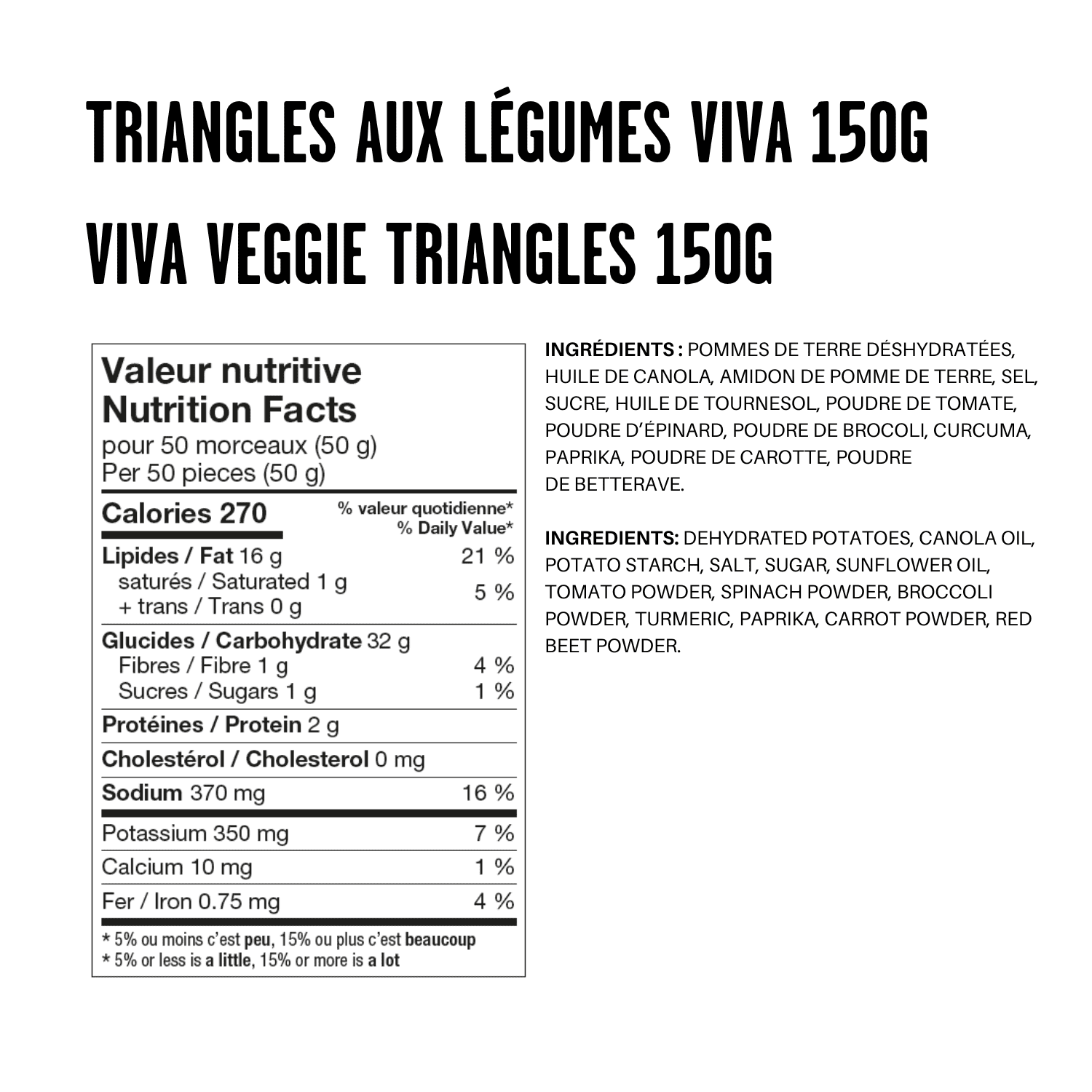 Yum Yum Viva vegetable triangle original 150g, Yum Yum Viva vegetable triangle original 150g