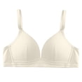 thumbnail image 4 of ALLLIST Bras for Women Unlined Wireless Full Coverage Training Solid Comfy Beige Bralette Womens Lingerie Size S-XL, 4 of 4