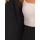 thumbnail image 5 of Conjuntos de falda para mujer INSPIRE CHIC, traje sin cuello, blazer y faldas lápiz, 2 piezas, atuendos elegantes, 3XL, negro, 5 of 6