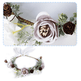 thumbnail image 3 of Diadema de flores boho, corona de pelo, guirnalda Floral, corona, Halo, tocado con cinta, fiesta de boda Vhermosa CPB-DE-LYY771-3, 3 of 5