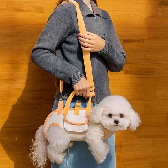 Mochila con Correa, Portátil y Transpirable para Exteriores | Transportín para Mascotas | Se Puede Llevar En La Mano o Cruzada | Malla Transpirable | Cinturón de Seguridad | Bolsillo Pequeño | Diseño