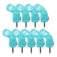thumbnail image 1 of 9x Golf Headcover Set, Golf Head Cover con gran número ,,,7,8,9,PW,SW,AW Protección Cuello Impermeable Guardia Accesorios para golf , DYNWAVEMX Cubierta de cabeza de hierro de golf, 1 of 8