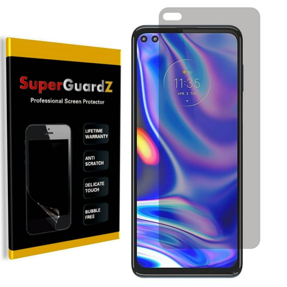 [2-PACK] For Motorola One 5G SuperGuardZ Screen Protector [Privacy Anti-Spy], Anti-Scratch, Keep Your Screen Secret, Anti-Fingerprint