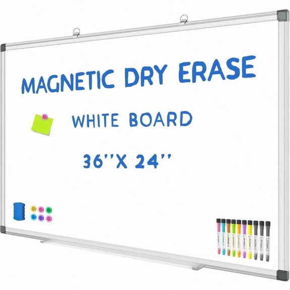 Grtard Large White Board Dry Erase 36 X 24 Magnetic Dry Erase Boards Hanging Magnetic Whiteboard With Marker And Magnets Dry Erase Board For Wall White Boards Dry Erase For School Office Home