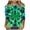 Green 06, variant on Women's St Patrick's Day T-Shirt Lucky Leaves Printed 3/4 Sleeve Paddy's Tie-dye Green Basic Tee Tshirts (M, Green)