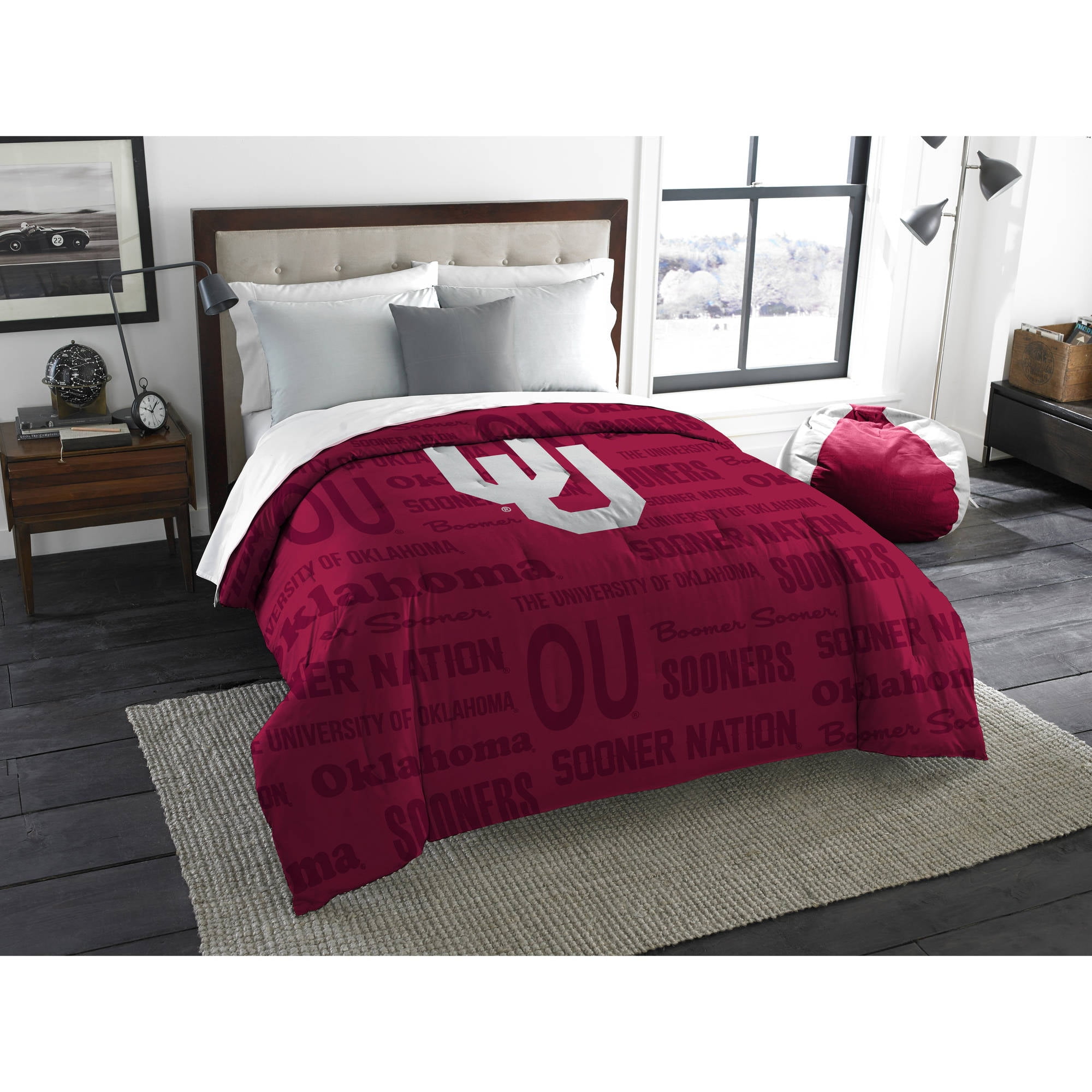 NCAA Oklahoma Sooners Anthem Twin or Full Bedding Comforter, 1 Each