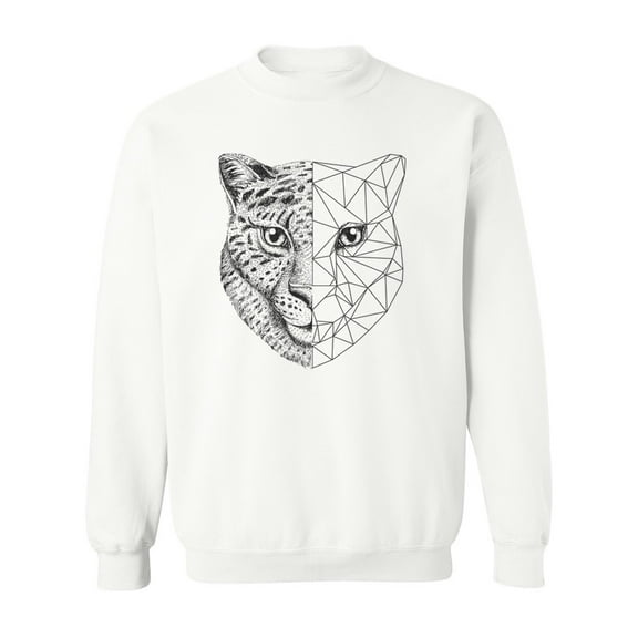 Realistic And Polygonal Cheetah. Sweatshirt Men -Image by Shutterstock, Male Small