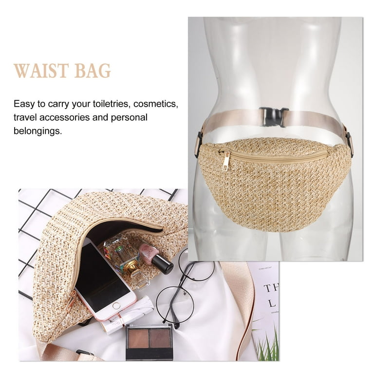 Straw waist bag sale