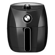 Crux 3.7QT Manual Air Fryer, Faster Pre-Heat, No-Oil Frying, Fast Healthy Evenly Cooked Meal Every Time, Dishwasher Safe Non Stick Pan and Crisping Tray for Easy Clean Up, Stainless Steel/Black