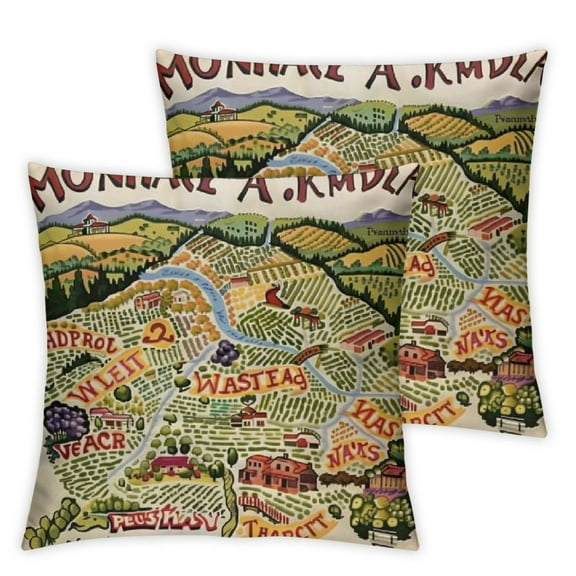 Napa Valley Embroidered Decorative Throw Pillow