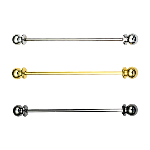 DESIGNICE 3 PCS Necktie Tie Clips Collar Bar Shirt Collar Stay Tie Pins Cravat Clip Jewelry Accessories for Men