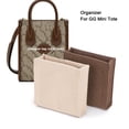 thumbnail image 2 of Organizador de inserción apto para bolso retro GG Mini Tote, bolso de maquillaje, forro interior para bolso de viaje, moldeador, 2 of 5