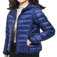 thumbnail image 2 of MAWCLOS Veste Matelassée pour Femmes avec Capuche et Poches, Veste en Duvet Résistante à l'Eau pour Extérieur, Kaki TG, 2 of 3