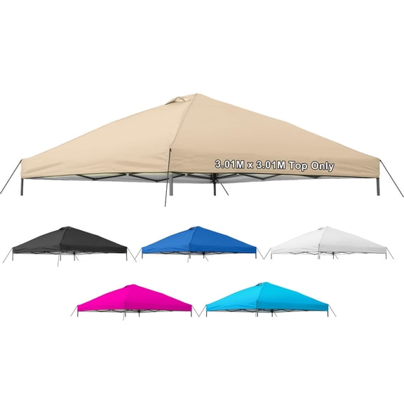 JOROHIKER 10x10 Canopy Replacement Top Cover Only,Pop Up Canopy Tent Top with Air Vent Ropes, Waterproof Sunshade Silver Coated Oxford Cloth for Outdoor Garden Patio Picnic Camping, Sky Blue