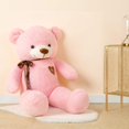 thumbnail image 2 of Oso de peluche YunNasi, grande, 80 cm, con corazón de amor, rosa, 2 of 7