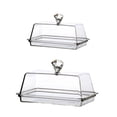 thumbnail image 1 of Contenedor de caja de almacenamiento de acrílico transparente de 2 piezas con soporte para con tapa, 1 of 9