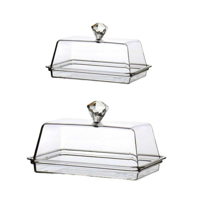 Contenedor de caja de almacenamiento de acrílico transparente de 2 piezas con soporte para con tapa