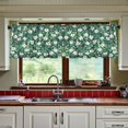 thumbnail image 3 of Yayeee Kitchen Curtains Tier Set of 2 Light Filtering 57"x36" Over Sink Window Panels, Small White Flowers, 3 of 7