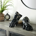 thumbnail image 2 of 13" Metal Black Replica Medieval Armor Gloves, by DecMode (2 Count), 2 of 8